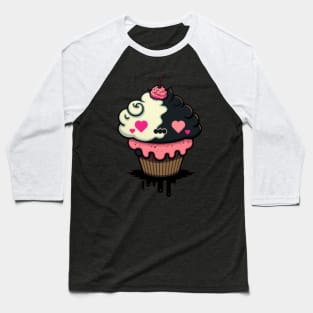 Kawaii Evil Cupcake Baseball T-Shirt